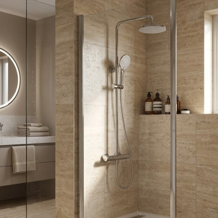 Душевая система с термостатом Minotti Unico Chrome