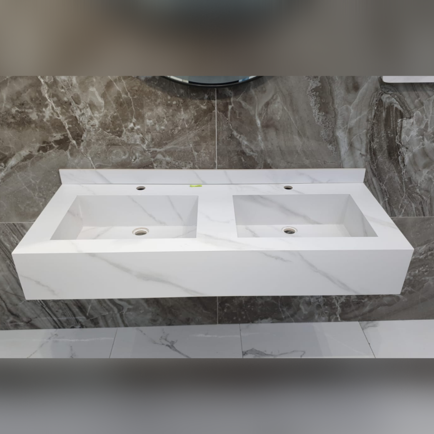 Раковина из искусственного камня - двойная чаша LUSSO 120см white ...