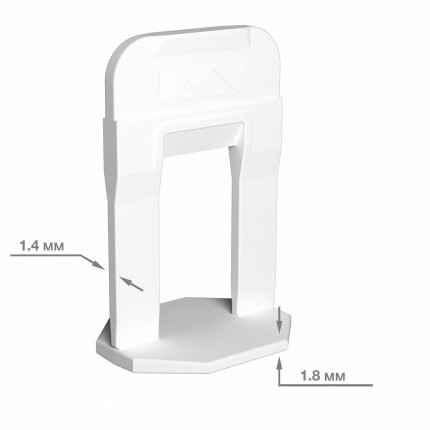 Cистема выравнивания плитки "TLS", Зажим 1,4 мм 100 шт
