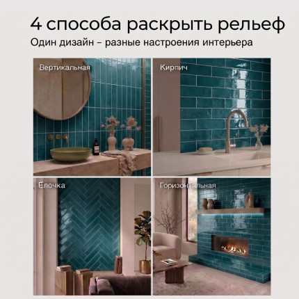 Керамическая плитка MDL7537C08 dark blue glossy
