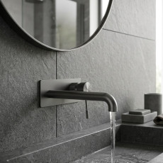 Смеситель скрытого монтажа для раковины на два отверстия Minotti Style gun metal