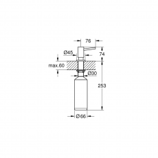 40535DC0 Дозатор жидкого мыла GROHE Cosmopolitan, суперсталь