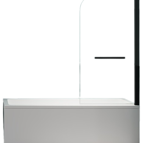 Шторка для ванны Minotti Classic с держателем 1000*1400 black