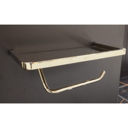 Бумагодержатель с полкой Minotti Unico Champagne Gold