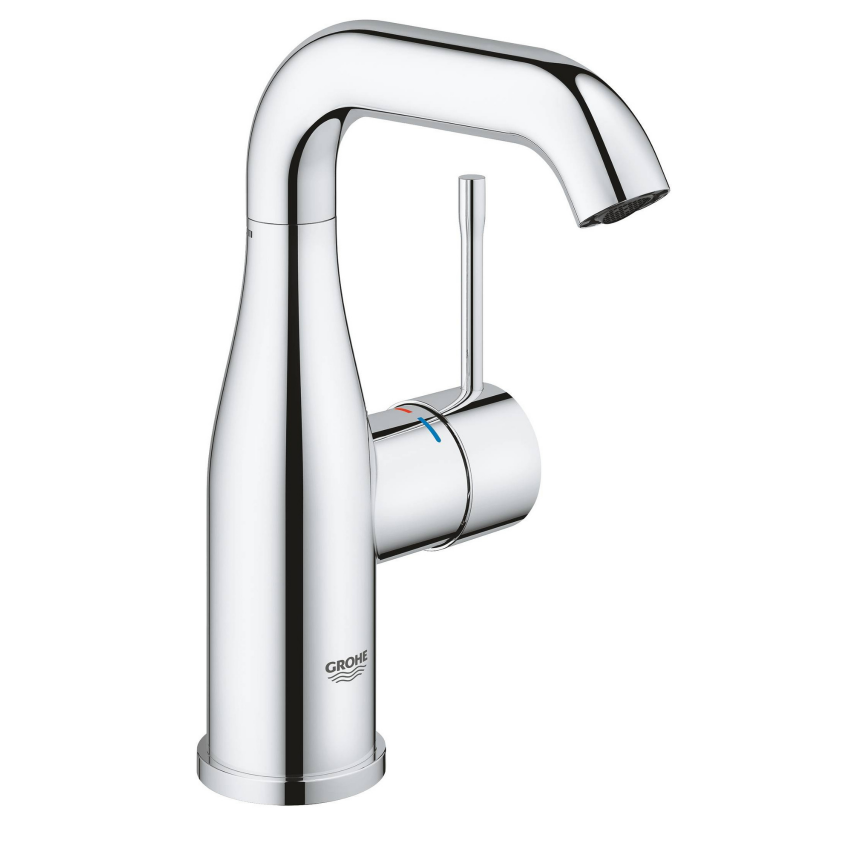 23798001 Смеситель для раковины GROHE Essence New с нажимным донным клапаном, M-size, хром