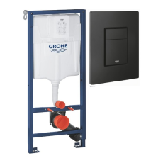 Инсталляция GROHE Rapid 38536001, жиынтықта 38732KF0 шайып жіберу панелі бар, фантом қара