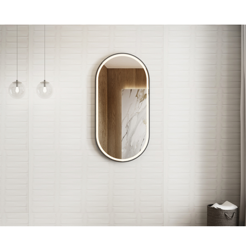 Зеркало Minotti Elegance Black 600*1200 с подсветкой