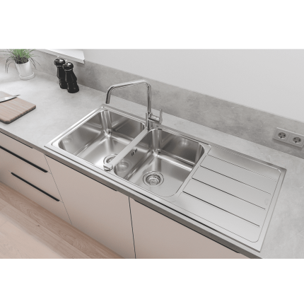 31588SD1 Мойка GROHE K500 с корзинчатым вентилем, нержавеющая сталь