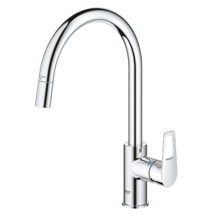30543000 Смеситель для мойки GROHE BauLoop New с выдвижной лейкой, хром