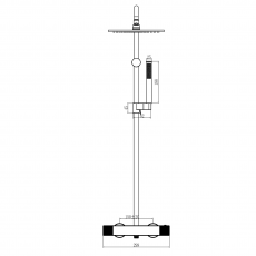 Душевая система с термостатом Minotti Alto Gun Metal
