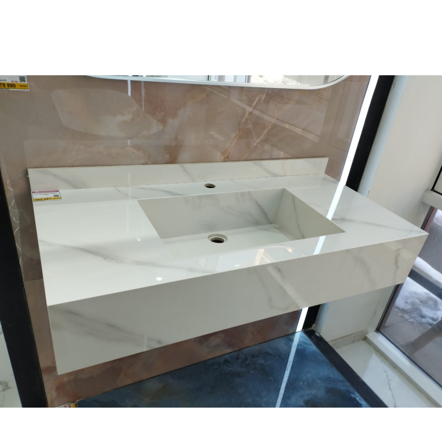 Раковина из искусственного камня LUSSO 100см white marble glossy купить ...