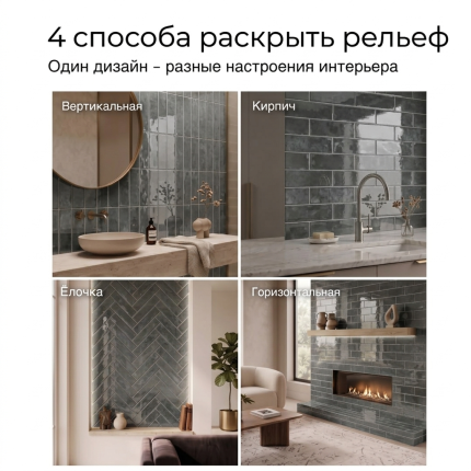 Керамическая плитка M75302-3UH grey glossy