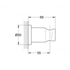 27074DL0 Настенный держатель для душа GROHE Rainshower, теплый закат матовый