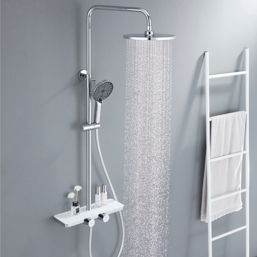 Душевая система наружного монтажа Minotti Smart Chrome (полка ...