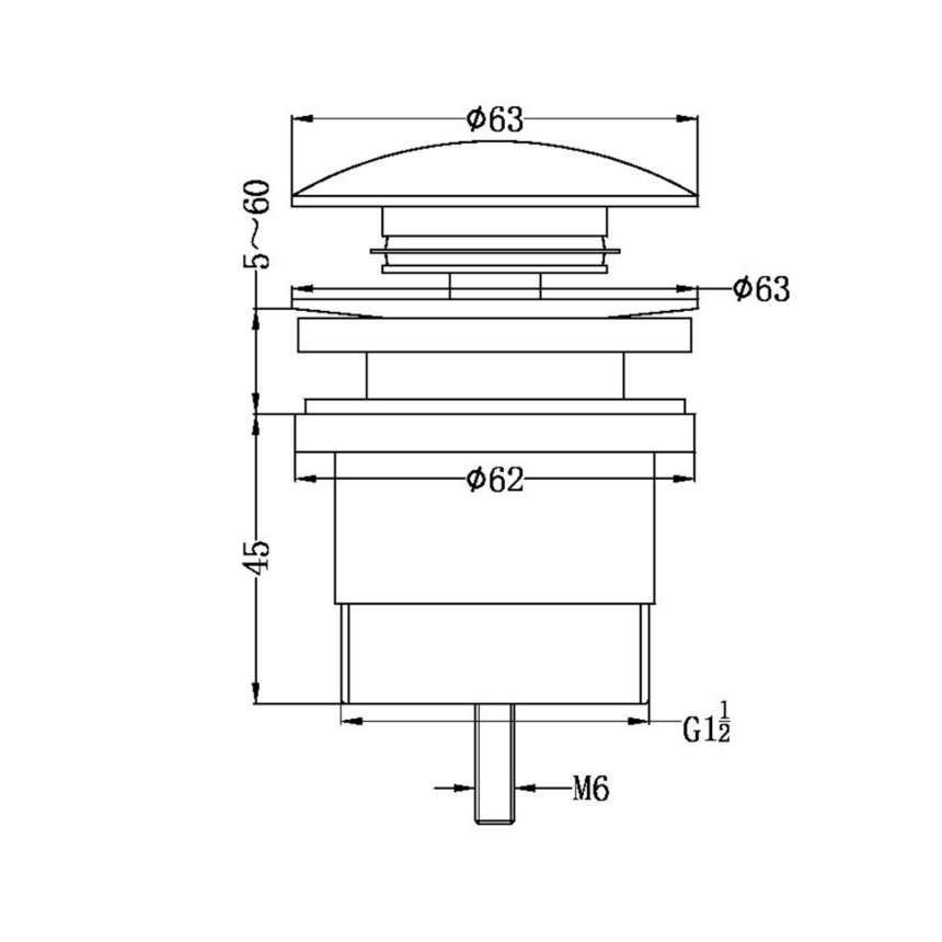 Донный клапан Minotti Style graphite