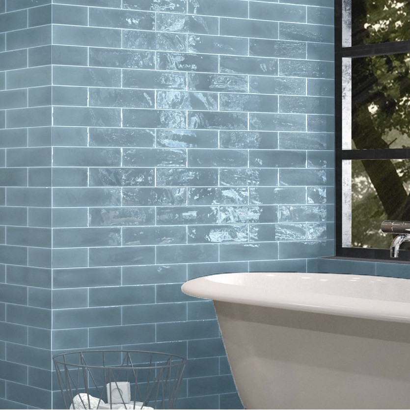 Керамическая плитка M7532P2 light blue glossy