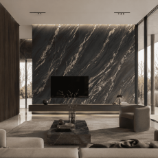 Керамогранит TROPICAL BLACK lucidato shiny 1500x3000
