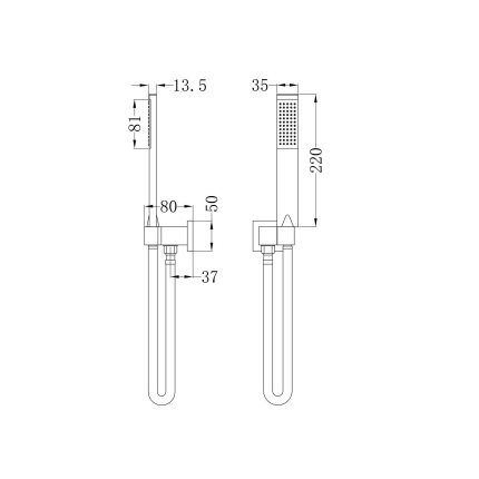 Душевая система скрытого монтажа Minotti Style Cube brushed nickel