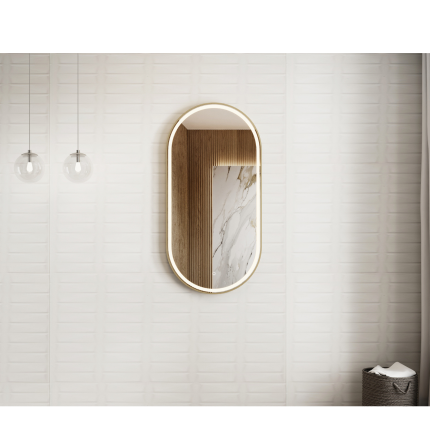 Зеркало Minotti Elegance Gold 600*1200 с подсветкой