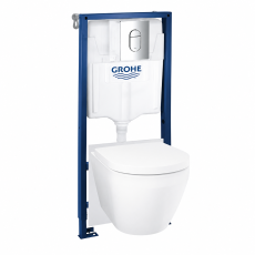 102514SH00 GROHE Solido SL,5-1,Инсталляция с подвесным унитазом Euro ceramic,панель Arena Cosmo