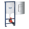 Инсталляция GROHE Rapid 38536001, жиынтықта 38732P00 шайып жіберу панелі бар, күңгірт хром