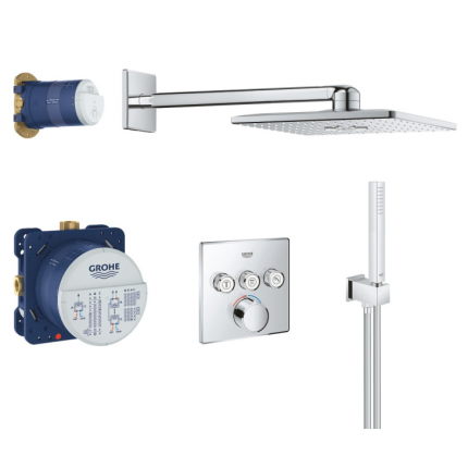 34712000 Набор для комплектации душа GROHE SmartControl CUBE 310, хром