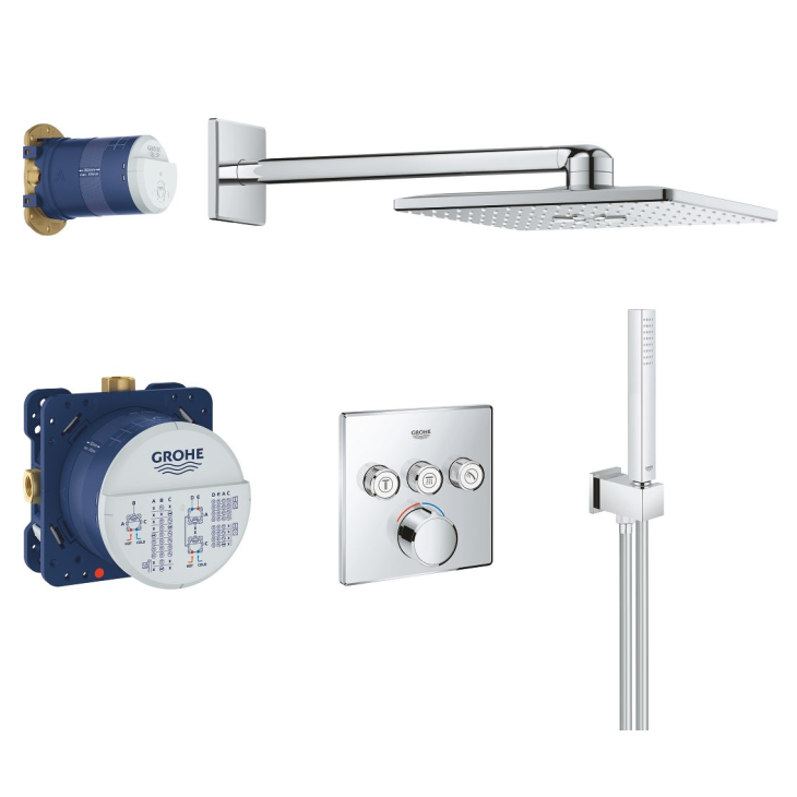 34712000 Набор для комплектации душа GROHE SmartControl CUBE 310, хром