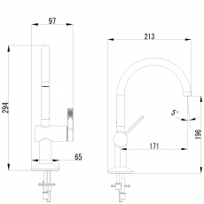 Смеситель для раковины Minotti Unico Champagne Gold