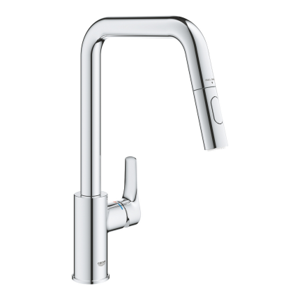 30619000 *Смеситель для мойки GROHE Eurosmart, U-образный излив, выдвижной, хром