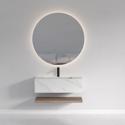 Столешница для ванной комнаты в комплекте с раковиной и полкой Minotti Liberty 80см