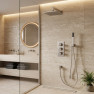 Душевая система скрытого монтажа с термостатом Minotti Style Lux brushed nickel