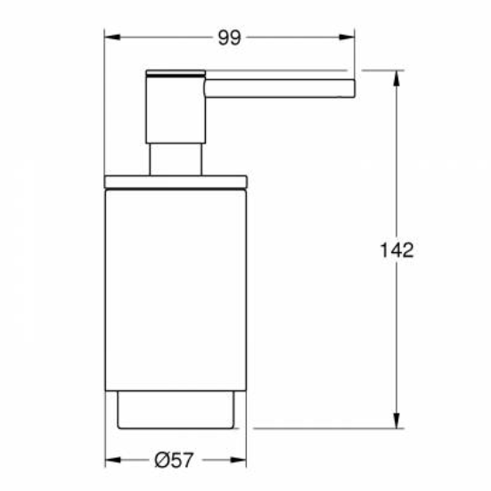 41028000 Дозатор жидкого мыла GROHE Selection, хром/прозрачный белый