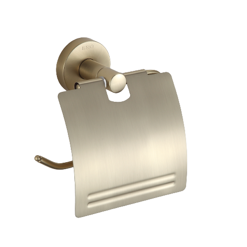 Бумагодержатель с крышкой LUSSO Matt Gold Classic