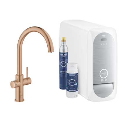 31455DL1 *Смеситель Grohe Blue с системой фильтрации,охлаждения, газирования,Wi-Fi, теплый закат мат