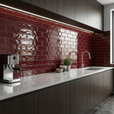 Керамическая плитка M75317H wine red glossy