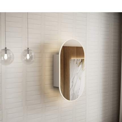 Зеркало-шкаф с подсветкой Minotti Luna