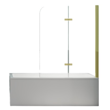 Шторка для ванны Minotti Classic двойная 1200*1400 gold