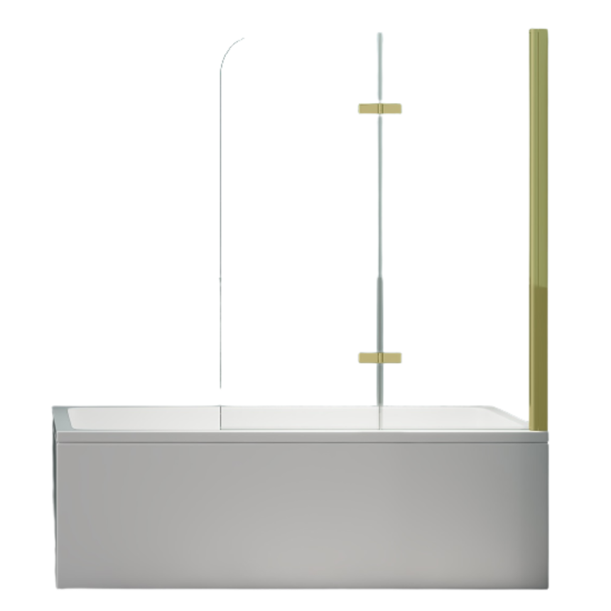 Шторка для ванны Minotti Classic двойная 1200*1400 gold