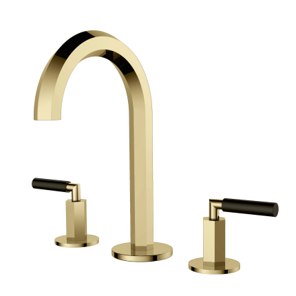 Смеситель для раковины на три отверстия LUSSO Pallazzo MattGold купить ...