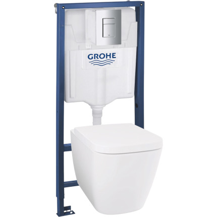 120184SH00 GROHE Rapid SL,4-1,Инсталляция с подвесным унитазом BauEdge Ceramic,панель Skate Cosmo