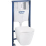 120184SH00 GROHE Rapid SL,4-1,Инсталляция с подвесным унитазом BauEdge Ceramic,панель Skate Cosmo