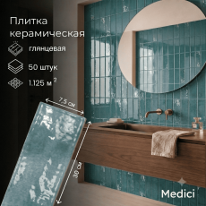 Керамическая плитка M7532P2 light blue glossy