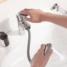 23976003 *Смеситель  для раковины GROHE Eurosmart, M-Size, выдвижной излив, хром