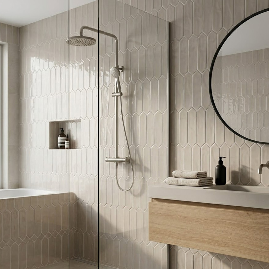 Керамическая плитка M75301J light grey glossy