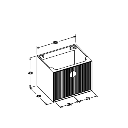 Тумба для ванной комнаты в комплекте с раковиной Minotti Bello 60см