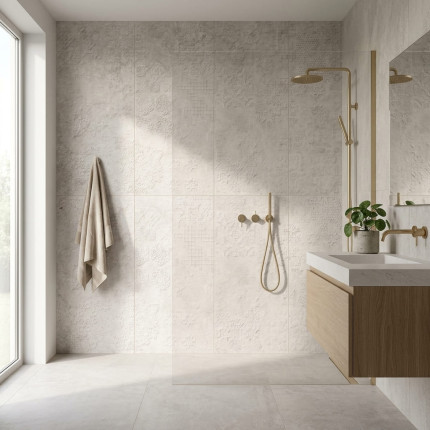 Күңгірт керамогранит RVL.STRATOS CROSS WHITE 600*1200