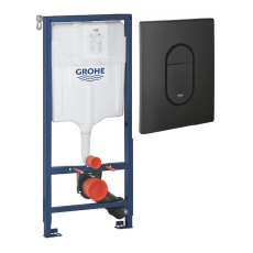Инсталляция GROHE Rapid 38536001, жиынтықта 38844KF0 шайып жіберу панелі бар, фантом қара