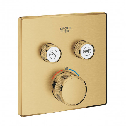 29124GN0 *Внешняя часть смесителя GROHE Grohtherm SmartControl на 2 выхода, холодный рассвет матовый