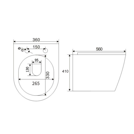 Приставной унитаз Minotti Base