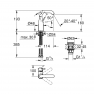 23798001 Смеситель для раковины GROHE Essence New с нажимным донным клапаном, M-size, хром